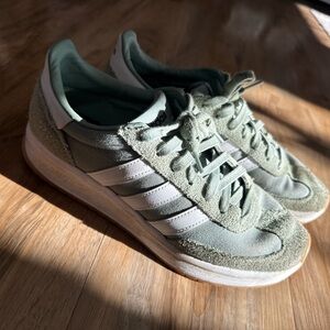 Adidas Mint and White Comfort Sneakers